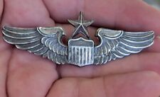 Vintage US Army Air Force Senior Pilot Wings 3 inch Sterling Silver Meyers 9M 3