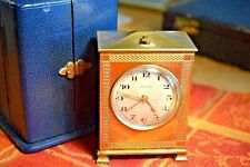Rare Bronze Zenith Alarm Clock Original Leather Case  picture