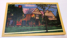 Old 1930's Residence Eddie Cantor Beverly Hills CA California Antique Postcard picture