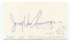 Jerry Van Amerongen Signed 3x5 Index Card Autograph Signature Cartoonist Artist picture