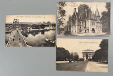 Paris 1919 Vintage Postcard Lot of 3 Brest Le Pont Royal Avenue Du Bois Posted picture
