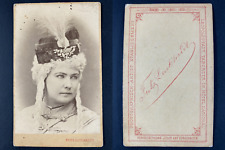 Luckhardt, Vienna, Marie Geistinger vintage cdv albums print. Marie 'Charlotte Cae' picture