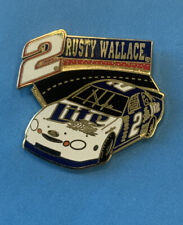 Rusty Wallace #2 Miller Lite Ford 1999 Vintage NASCAR Racing Hat/Lapel Pin - ST1 picture
