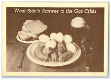 c1940's West Side's Answer To The Gas Crisis Dyngus Day South Bend Postcard picture