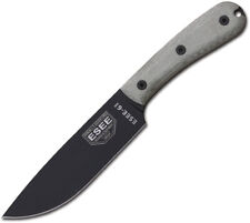 ESEE Model 6 Fixed Black Drop Pt Blade w/ Modified Green Canvas Handle Knife 6HM picture