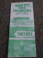 1959 Ocean City NJ to Philadelphia Bus Schedule Public Service  picture