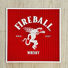 Fireball Whiskey Rubber Bar Mat Square 12 x 12 - Brand New, Heavy Duty picture