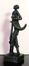 Old French Collection, Large Statue sculpture in bronze, African Warrior picture