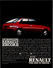1983 Renault Encore Hatchback Automobile Vintage Print Ad - Ephemera Full Page picture