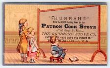 1880's RICHMOND VA PATRON COOK STOVE SHELBY NC WEBB OATES & LONG HARDWARE CARD 3 picture