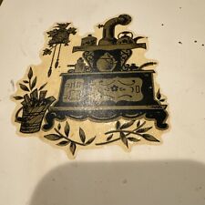 Vintage OHIO ART Metal Recipe Box Stove And Kettle picture