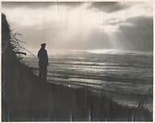 1943 Beautiful Photo John Elmer Painter Pacific Ocean Sunset Military  picture
