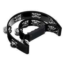 Tambourine, Hand Bell Wrist Bells Percussion Instruments with 10 Bells, Black picture