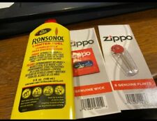 Genuine RONSON 5 ounce Lighter Fluid Fuel  with 6 flints and 1 wick picture