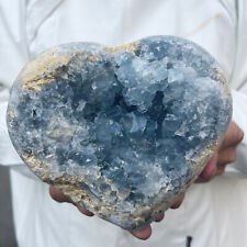 5.6lb Large Natural Blue Celestite Crystal Geode Quartz Cluster Mineral Specime picture