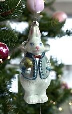 Melrose International Decor Glass Blown Ornaments 8” Easter Bunny 4 Count Lot picture