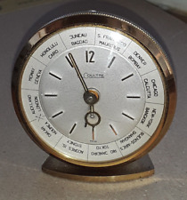 LeCoultre 8-Day World Cities Desk/Alarm Clock Circa 1960 Excellent picture