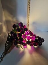 Vintage 1960's Acrylic Lucite Purple Grape Cluster Hanging Retro Swag Lamp/Light picture