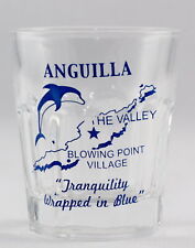 ANGUILLA, BWI VINTAGE MAP OUTLINE SHOT GLASS SHOTGLASS picture