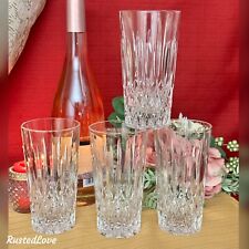 Highball Glasses Mikasa Old Dublin Vintage Stemware Blown Glass Drinkware Set 4 picture