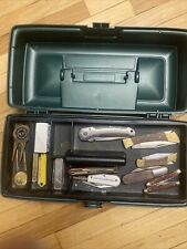 POP's  VINTAGE Junk Drawer- PLANO 1001 Box, ZIPPO, Pocket Knives/IMPERIAL/DIVOTs picture