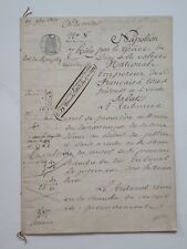 Original 1863 Napoleon Par La Grace De Dieu French Document Manuscript picture