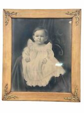 Vintage 1940’s  Baby Portrait Picture Photograph Frame Bunch Portrait Co Chicago picture