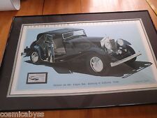 1985 Newport Beach Concours D'Elegance signed print Harold Cleworth Rolls Royce picture