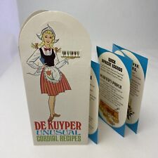 Vtg De Kuyper Unus Cordial Recipes Dutch Girl Print Ad Booklet Accordion 2.5x5.5 picture