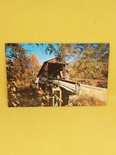 Historic Old Covered Bridge Chapmans Keowee River South Carolina Postcard #180 picture