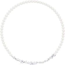 SWAROVSKI 5414693 LOUISON PEARL & CRYSTAL RHODIUM PLATED WOMEN'S NECKLACE picture