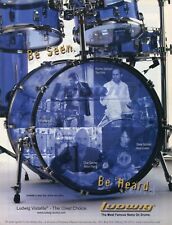 2006 Print Ad of Ludwig Vistalite Drum Kit w Steve Gorman Clive Deamer Trey Gray picture