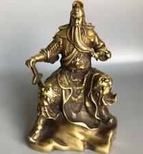 Chinese Antique Collection Guan Gong Statue Home Decoration Desk Ornament picture