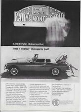 1964 MGB GT Winner Rallye Monte Carlo MG Girl in Trunk Car Original Print Ad picture