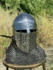 Bascinet Medieval HMB Combat SCA Battle Ready Helmet Costume Knight Cosplay Gift picture