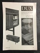Vintage 1962 Folke Ohlsson DUX Mid Century Modern Contemporary Furniture Ad picture