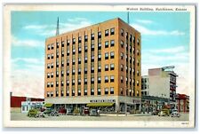 1941 Wolcott Building Classic Cars Parked Hutchinson Kansas KS Posted Postcard picture