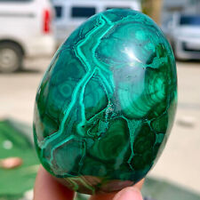 233G Natural malachite egg quartzcrystal energy ball reiki healing picture