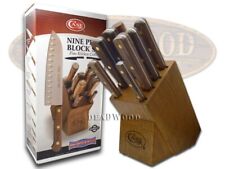 Case xx Knives 9 Piece Kitchen Knife Set Walnut Wood Block Stainless Steel 10249 picture
