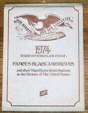 Schlitz brewing vintage Famous Black Americans Histori wall calendar set 1974/75 picture