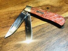MARBLES MR128 Large Red Jigged Bone Trapper Folding Knife picture