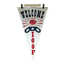 Vintage 1950s IOOF Independent Order of Odd Fellows Banner Triangle Pennant picture