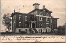 SALINA, Kansas Postcard KANSAS WESLEYAN UNIVERSITY Main Building - 1907 Cancel picture