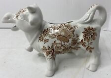 Royal Staffordshire Cow Dairy Creamer W/Floral Print Made England Clarice Cliff picture