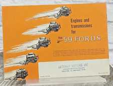 1959 Fords The World's Most Beautifully Proportioned Cars Brochure Gateway Motor picture