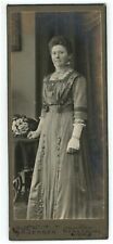 Antique 2X4.63 in CDV Circa 1870s Stunning Young Woman Gloves Rendsburg Germany picture