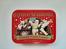 CELESTIAL SEASONINGS Miniature Tea Tin--Candy Cane Lane picture