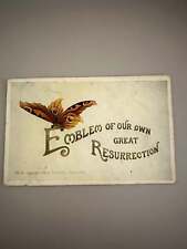 Antique Early 1900’s Postcard - Emblem of our Great Resurrection Butterfly picture