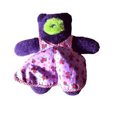 The Vermont Teddy Bear Company Custom made Purple and Neon Green Snout bear in c picture