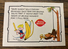 1974 Dennis the Menace, Banana Monkey Dairy Queen VINTAGE Trading Card Sticker picture